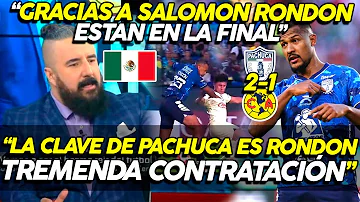 MEXICANOS SE RINDEN ANTE SALOMON RONDON pasan A LA FINAL ¡ES LA CLAVE DEL PACHUCA, GRAN JUGADOR!