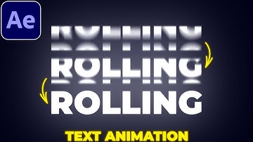 Scrolling Text Animation in After Effects | Rolling Text Animation