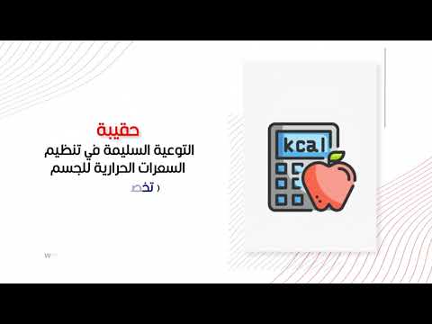 حقيبة التوعية السليمة في تنظيم السعرات الحرارية للجسم