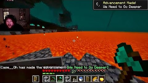 CaseOh Gets the Worst Nether Spawn in Hardcore Minecraft 😂