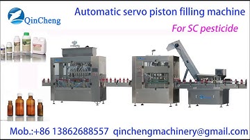 automatic servo piston filling machine capping machine for SC pesticide filler