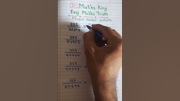Maths Trick for number patterns #maths #mathematics #shorts #youtubeshorts #mathstricks #mathtips