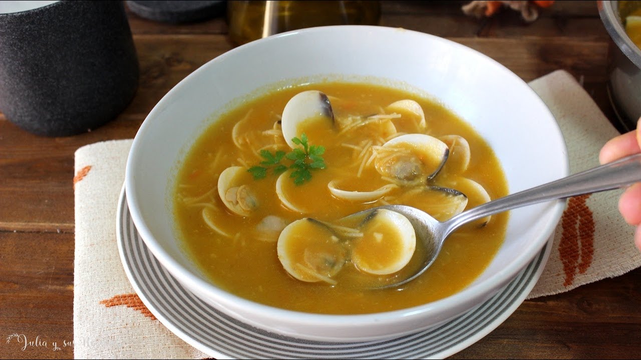 Sopa de almejas😍SUAVE Y RECONFORTANTE!