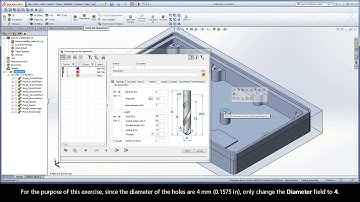 SolidCAM iMachining Training Course - Exer #4: Machine the holes with a Drilling operation