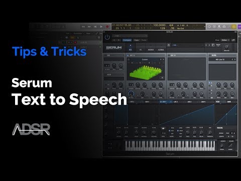 Text to Speech in Serum - Make Serum talk!