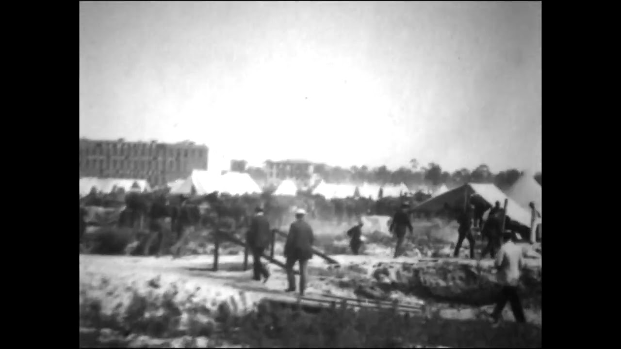 Military Camp at Tampa, Taken from Train (1898) Edison