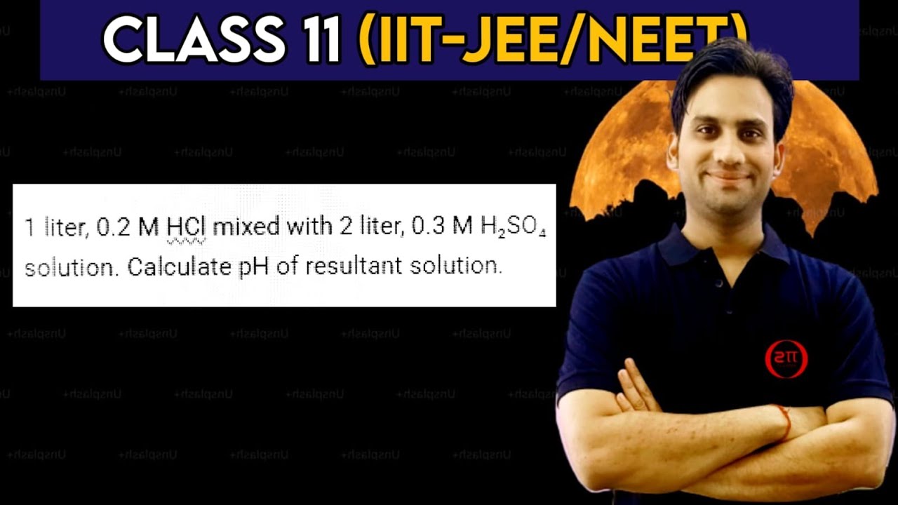 1 liter, 0.2 M HCl mixed with 2 liter, 0.3 M H₂SO₄ solution. Calculate pH of resultant solution.