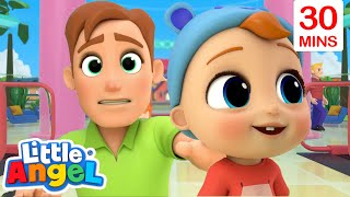 🍧Trip To The Mall Karaoke!🍧 | Best Of Little Angel! | Sing Along With Me! | Moonbug Kids Songs