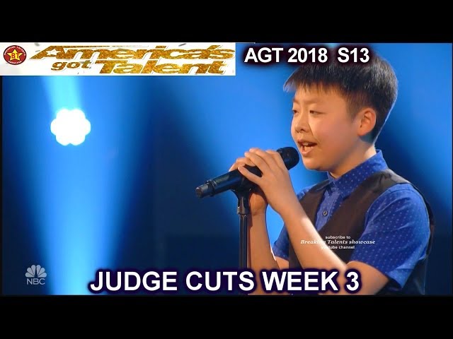 Jeffrey Li sings “One Moment In Time”  America's Got Talent 2018 Judge Cuts 3 AGT class=