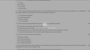 Nptel assignment 3 for patent law for engineers and scientists