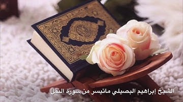 تلاوة مباركة ما تيسر من سورة النمل للشيخ إبراهيم البصيلي لرمضان ١٤٤١