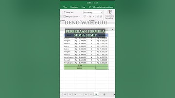 PERBEDAAN FORMULA SUM DAN SUMIF PADA EXCEL #excel #exceltips #exceltricks #exceltutorial