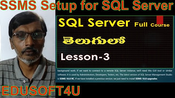 SSMS setup for SQL Server-MS SQL Server complete course in Telugu-Lesson-3