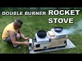 DIY double burner brick rocket stove + scheme of construction