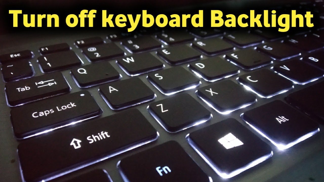 How To Turn Off Keyboard Backlight YouTube