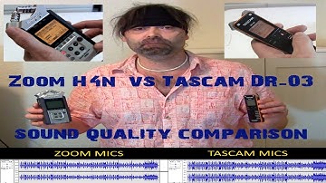 Zoom and Tascam recorders sound quality comparison