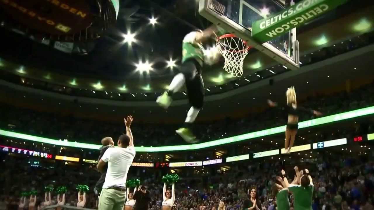 Celtics Mascot Lucky In Action Youtube