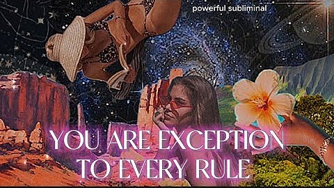 you are exception to every. single. rule. (you can make it your own way)