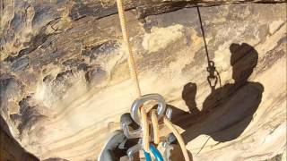CRITR rappel device Mud Springs Canyon Red Rock