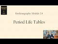 Period life tables