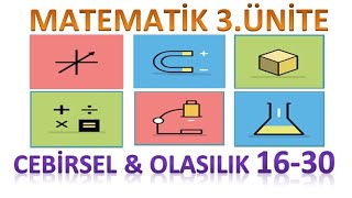 8. Sinif Lgs Çalişma Ki̇tabi 16-30. Sorular Matemati̇k 3. Unite