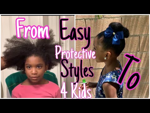 easy-protective-styles-for-girls|-styling-my-4-girls-hair