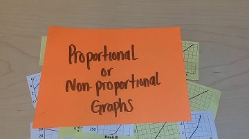 Proportional and Non-Proportional Graphs