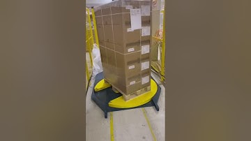 Automatic M type pallet wrapping machine.