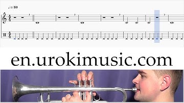 How to Play Trumpet Mary Had A Little Lamb C#1 S#1 L#2 Melody School Learn Class Course Tutorial She