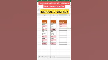 Use UNIQUE & VSTACK to Compare Data in Excel Like a Pro