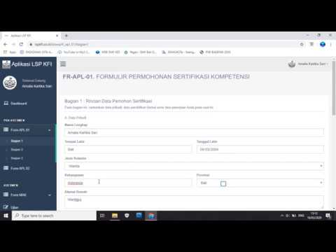 TUTORIAL MENGISI DATA DI WEB LSP KFI - YouTube