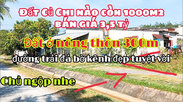 Nhà đất củ chi | giá rẻ | giới thiệu | Lô đất trên 1000m2 có thổ cư 300m thích hợp làm nhà vườn
