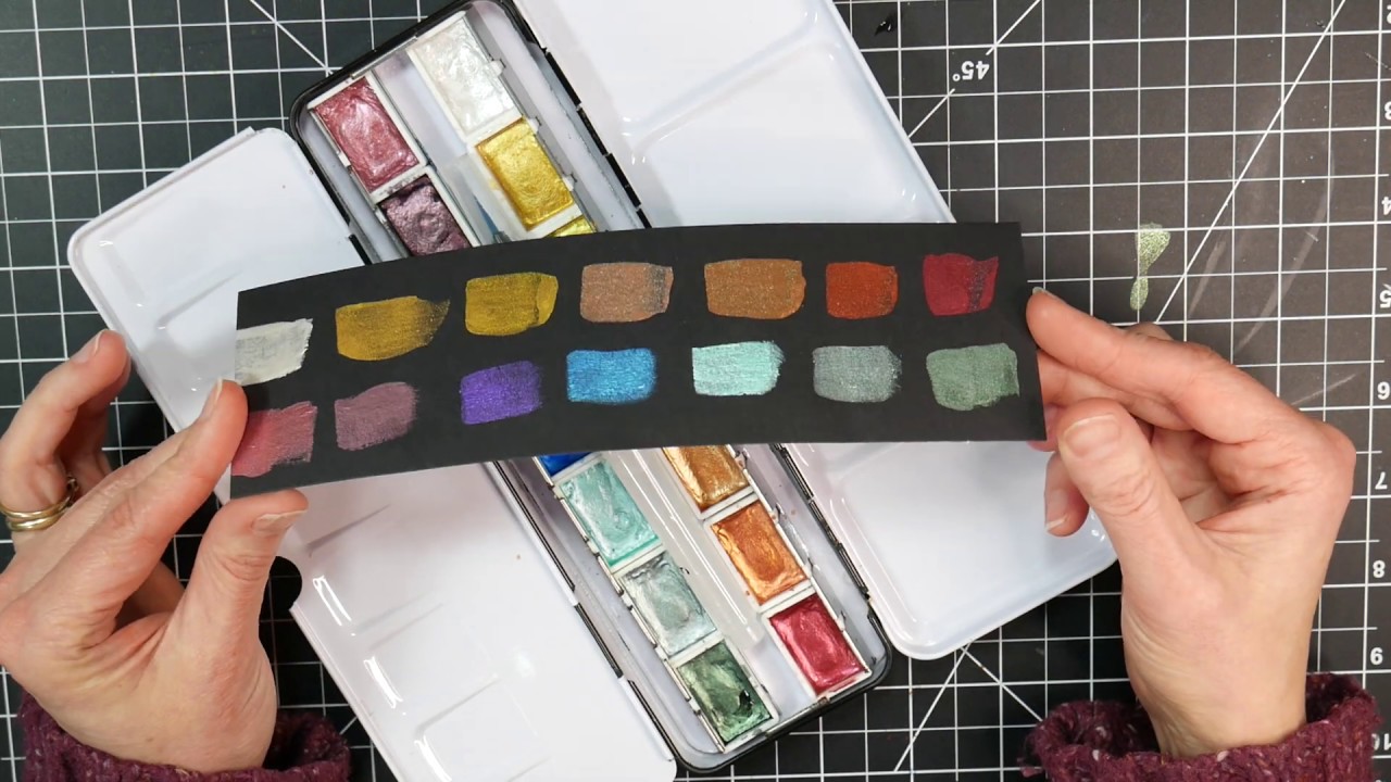 Metallic watercolour painting for beginners 