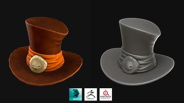 Autodesk 3ds Max, Zbrush, Substance Painter   Stylized Hat Cylinder