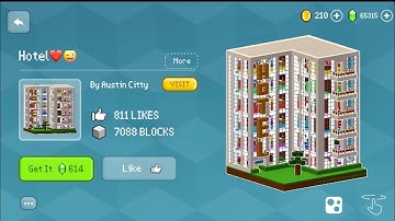 Block Craft 3D: Building Simulator Games For Free Gameplay#2569 (iOS & Android)| Hotel 🏨