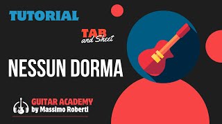 Miniatura del video "Nessun Dorma (G.Puccini) - Guitar Tutorial with tabs and score"