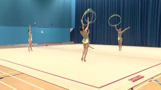 GBR Senior Group - Clubs And Hoops - Rhythmic 3-Way International Competition May 2021 GBR Senior Group - Clubs And Hoops - Rhythmic 3-Way International Competition May 2021