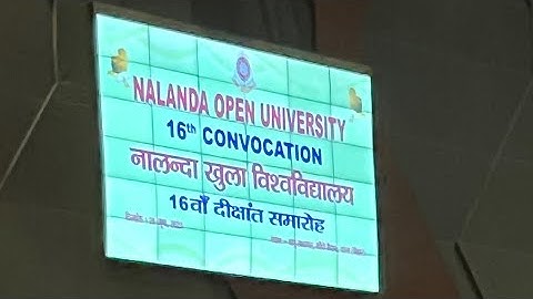NALANDA OPNE UNIVERSITY 16th CONVOCATION | Gold Medal For Meritorious Students!