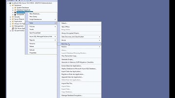 Backing up an SQL database