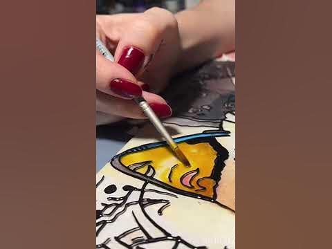 Психоделический витражный кот #витраж - YouTube