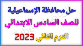 حل محافظة الاسماعيلية 2023 للصف السادس الابتدائي كتاب سلاح التلميذ الترم الثاني  الرياضيات Tube