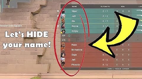 How to hide name in Valorant | Make your name your Agent