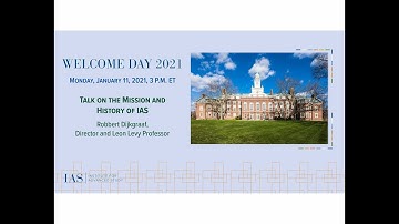 Welcome Day 2021 - Robbert Dijkgraaf