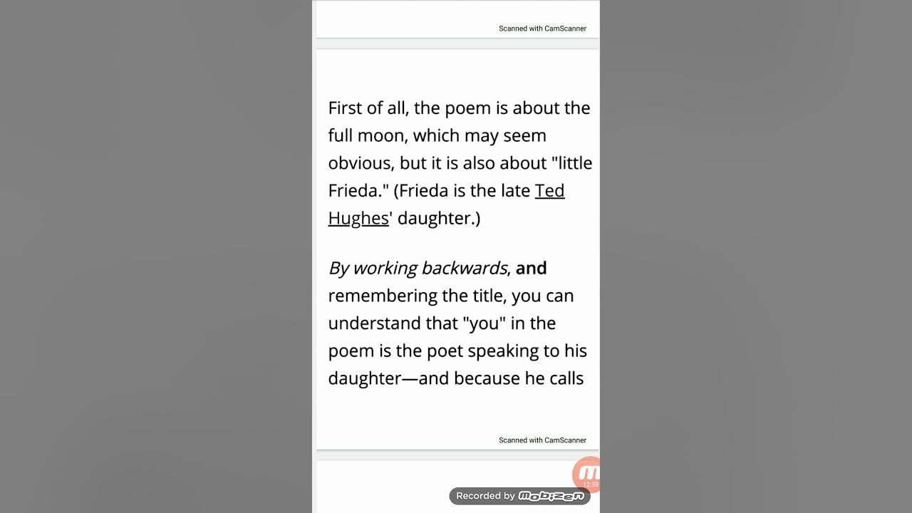 Full moon and little frieda ted hughes part 1 youtube