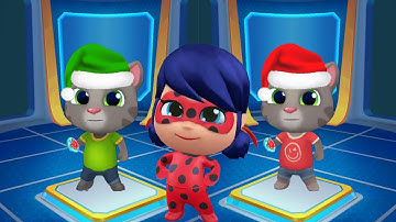 Talking Tom Hero Dash Christmas Update vs Miraculous Ladybug Update () aNDROID