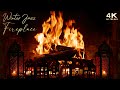  crackling fireplace  winter jazz ambience  relaxing 4k fireplace ambience
