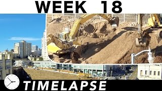 Construction time-lapse Ⓗ week 18: Excavation continues, plus a very special appearance