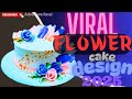 🌸 Vanilla Cake with Floral Design | ইউনিক ফুল দিয়ে বানানো কেক ডিজাইন ২০২৫
