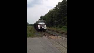 Hi rail truck at sparrow Lake, Ontario