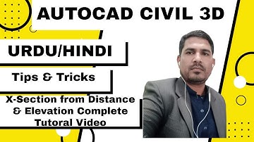 How to Draw Road Cross Section With Distance and Elevation AutoCAD Civil 3D. #distanceelevationrao